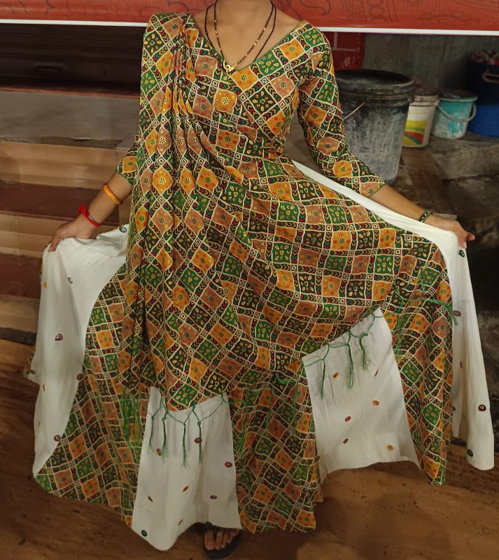 Handblock Printed Cotton Lehenga with same dupatta & blouse print