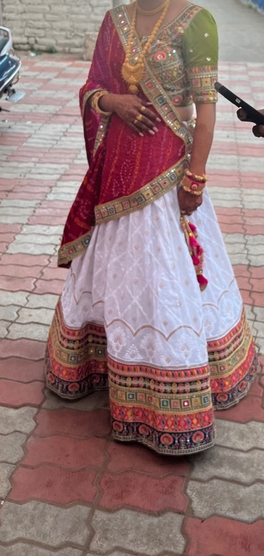 White lehengha